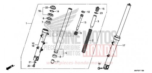 FORCELLA ANTERIORE (CB500FK,CB500FAK/L/M) CB500FAK di 2019